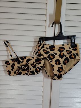 art class Black, Cream, Orange, Kids 2 Piece Swim Suit